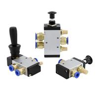 Air Valve Switch 4H210-08 4H310-10 4H410-15 Pull 1/4" 2 Position 5 Port Plate Reversing 1Pcs(4R310-10,Only Valve)