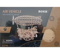 Air Vehicle: Mechanical Gears: ROKR Moving wooden 3D Airship Puzzle model: Age 1