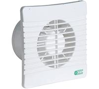Airvent 431302 Slimline Low Profile 100 mm 4-inch Bathroom Extractor Fan with Timer and by Generic Backdraught Shutter, White