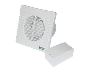 Air Vent 434399 Low Voltage Axial Extractor Fan & Transformer Kit (Timer Model) 100mm 4 Inch SELV 12V. Suitable for use within Zone 1