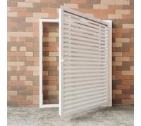Air Vent Access Door Panel, Louvered Metal Inspection Hatch for Drywall and Kitchens, Versatile Access Solution for BBQs and More, Large White Design