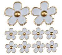 Air Vent Clips, Car Vent Clips 10Pcs 1.3 Inch Daisy-Shaped Zinc Alloy Air for Freshener, Essential Oil Decorative Car Accessories for Women