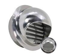 Air Vent Cover 100mm, Cowl with Insect Mesh, 304 Stainless Steel | Rain Resistant Hood Blocks Birds and Rodents, Push Fit for Extractor and Tumble Dryer(90mm)