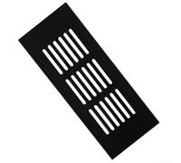 Air Vent Cover, Aluminium Ventilation Grille, Rectangular Cabinet Wardrobe Air Vent Grille Ventilation-Cover, Black Furniture Grill For Door, Wardrobe, Radiator(60x400mm)
