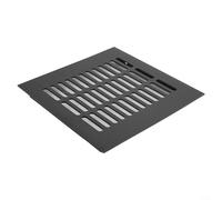 Air Vent Cover for Wardrobe and Shoe Cabinet, Features Rectangular Shape for Optimal Airflow (Black 200x200mm)