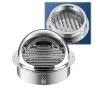 Air Vent Cover,Tumble Dryer Vent Cover,Thickened Chimney Cap 50mm 60mm 70mm 80mm 90mm 100mm 110mm 120mm 130mm 140mm for Air Exhaust,Flue,Tumble Dryer,Stove Pipe,Kitchen(90mm/3.5in)