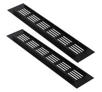 Air Vent Covers For Walls, Air Brick Covers For Outside Walls,2pcs Breathable, Exhaust Vent Grille, Grille Vent Covers,Furniture Vent(Black)