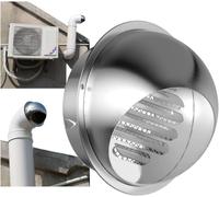 air Vent Covers for Walls Stainless Steel Ventilation Grill Cover Silver Multiple Sizes(5.5In)