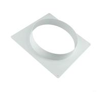 Air Vent Duct Connector Flange for HVAC & Extractor Fans | Plastic Straight Ventilation Pipe Joint | Compatible with Kitchen Bathroom Exhaust, Cooker Hoo(250MM)