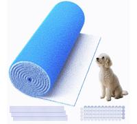 Air Vent Filters, 20"X120" Cut to Size Air Filter Material, MERV 8 Electrostatic Air Filter Roll, Blue & White Vent Filters for Home Floor, Rv Ac Vent, Ceiling, Refrigeration, HVAC Furnace Vent, Etc