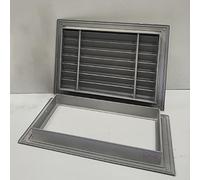 Air Vent,Gray Aluminum Double-Sided Air Vent Cover 31"x8" Attic Ventilation Panel Durable Louvered Grille for Interior Doors Efficient Airflow Solution Modern Design
