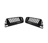 Air Vent Grille 1 Pair For Audi For A4 B9 S-Line S4 2016 2017 2018 Glossy Black Car Front Bumper Fog Light Grille Cover Honeycomb Mesh Grill Front Grill(Glossy Black)