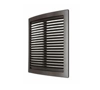 Air Vent Grille, 200mm x 200mm, Brown, Modern Flat Design with Mosquito Net