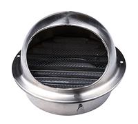 Air Vent Grille Air Vent Outlet Cap Cover,Round Ventilation Grill Hood with Built-in Fly Screen Mesh Thick and Sturdy(180Mm/7.1In)