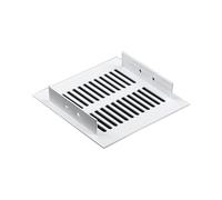 Air Vent Grille Air Vent, Ventilation Grille 100Mm, Aluminum Alloy White Kitchen Plinth Vent Grill, Rectangle Louvred Ventilation Cover(100 * 100Mm)