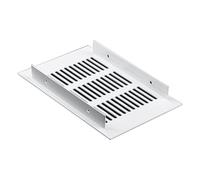 Air Vent Grille Air Vent, Ventilation Grille 100Mm, Aluminum Alloy White Kitchen Plinth Vent Grill, Rectangle Louvred Ventilation Cover(100 * 150Mm)