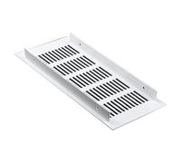 Air Vent Grille Air Vent, Ventilation Grille 100Mm, Aluminum Alloy White Kitchen Plinth Vent Grill, Rectangle Louvred Ventilation Cover(100 * 225Mm)