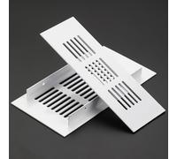Air Vent Grille Cover, 2Pcs White Internal Aluminum Alloy Ventilation Grill Louvre for Cupboard Wardrobe(100x300 mm)