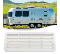 Air Vent Grille Cover, 483mm x 186mm Weather Resistant Ventilation Grille for Thetford Fridge Louvered Grille Designed for Campervans(White)