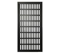 Air Vent Grille Cover, Air Vent, 200mm Wide Aluminum Alloy Breathable Mesh Rectangular Wardrobe Ventilation Grills Shoe Cabinet Cupboard Cooling and Ventilation(Black,200x800mm)