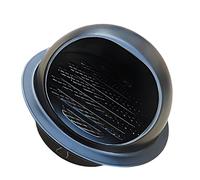 Air Vent Grille Durable Stainless Steel Air Vent Duct Grill, Round Adjustable Soffit Air Vents Exhaust Wall Ceiling Vent Wall Ceilling Cover(Black,150Mm)
