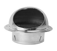 Air Vent Grille Exhaust Dryer Vent Cap External Extractor Louvered Grille Cover Thick and Sturdy, Sphere Ventilation Grill Cover Hooded(2.4In/60Mm)