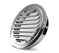 Air Vent Grille Round Stainless Steel Air Vent Grille, Metal Circular Ventilation Cover,Louver Grille Cover Grill Cover with Built-in Screen Mesh(70Mm)