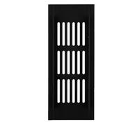 Air Vent Grille Ventilation Aluminum Alloy Cabinet Clean Easy to Install Ventilation-Cover Wardrobe Black(60x300mm)