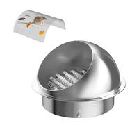 Air Vent Grille Ventilation Outlet Air Vent Dryer Vent Cover with Screen Mesh, Wall Air Cover Round Cover,Grill Outside(4.7Inch 120Mm)