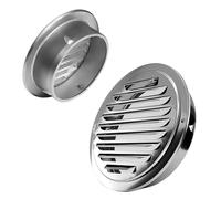 Air Vent Grille Ventilation Outlet Flat Air Vents, Louvered Grille Cover Vent Flat Ducting Air Vent Cover, with Mesh Grill(150Mm 5.9In)