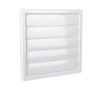 Air Vent Grille with Flaps, 170mm x 170mm, White, Extractor Fan Ventilation System