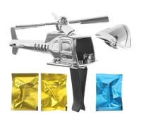 Air Vent Helicopter Silver Alloy Aromatherapy Diffuser Car
