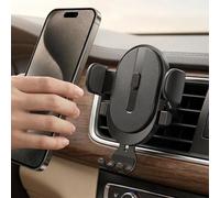 Air Vent Phone Mount for Car, Silent Mechanical Lock & Triangular Support, Never Fall Off on Bumpy Roads, One-Touch Lock, 360° Rotation, Universal Fit for Phones 2.8-3.9 Inch