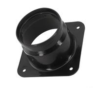 Air Vent Square to Round Flange Connector, Indoor Ventilation Duct Flange Adapter Square to Converter PP Material Air Flow Connection System Black(75mm)