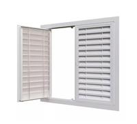 Air Vent,This Aluminum Louvered Air Vent Grille Cover Double-Sided Overflow Vent for Bathroom & Side Wall Decorative Door Accessory (90x50cm)