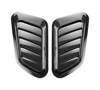 Air Vent Trim Decor Cover 1Pair Car Hood Decoration Realistic Air Outlet Design Simulation Auto Sticker Vent Decorative Body(Black2)