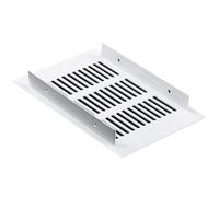Air Vent, Ventilation Grille 100mm, Aluminum Alloy White Kitchen Plinth Vent Grill, Rectangle Louvred Ventilation Cover for Cabinet Wardrobe Cupboard(100X150mm)
