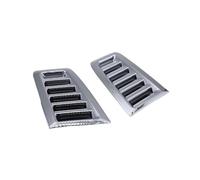 Air Vent Wing Trim Compatible With Mazda For MX5 RX8 For Miata 323 626 969 RX7 RX 2Pcs RS Style Car Front Engine Hood Bonnet Vents Air Inlet ABS(Silver)