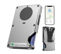 Air Wallet,Minimalist Wallet With Built In Airtag Chip, Rfid Blocking Credit Card Holder,Slim Wallet For Men,Compatible With Apple Find My Ios Only,Detachable Money Clip (Minimalist, Gray)