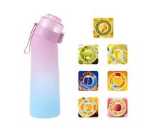 Air Water Bottle with Flavour Pods, 650ml Starter Up Set Upgrade Leakproof Water Bottle with 7 Flavour Pods Scented 0 Sugar Calorie BPA Free Drinking Bottle for Gym School Outdoor Sports