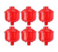 Air Water Filter 1/4 Inch Thread for Whirlwind Air Line, High Flow Plastic Filters for Sprayer and Air Tools, Red, 6 Pack