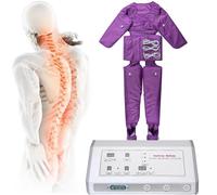 Air Wave Pressure Slimming Massagers Lymphatic Drainage Vacuum Therapy Pressotherapy Machine Muscles Relax Leg Arm Waist Body Massage,Grey (Purple)