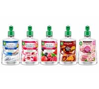 Air Wick Active Fresh Refills 228ml x5 Variety Pack | Berries & peach Blossom, Cherry Blossom & Raspberry, Linen & White Orchid, Cosy Jasmine Tea, Warm Mulled Wine