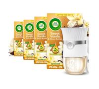 Air Wick Advanced Plug-In Diffuser Kit, Sweet Vanilla & Shea Butter Essential Oils, 19ml, 4 Pack