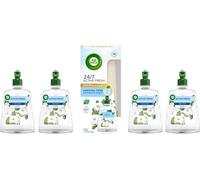 Air Wick Aerosol-Free Automatic Air Freshener Spray | 24x7 Active Fresh Odour Neutraliser | Gadget & 5 Refills, Fresh Cotton