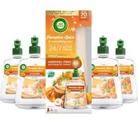 Air Wick Aerosol-Free Automatic Air Freshener Spray Kit + 4 Refills, Pumpkin & Winter Spice, 228ml, 24x7 Active Fresh Odour Neutraliser, Lasts Up to 280 Days, Air freshener For Home