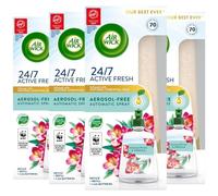Air Wick Aerosol-Free Automatic Air Freshener Spray Kit, Eucalyptus & Freesia, 4 Gadget & 4 Refill (228ml), 24x7 Active Fresh Odour Neutraliser, Lasts Up to 280 Days, Air freshener For Home