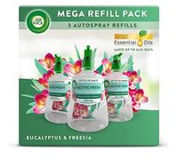 Air Wick Aerosol-Free Automatic Air Freshener Spray Refill Bundle, Eucalyptus & Freesia, Pack 3 x 228ml, 24x7 Active Fresh Odour Neutraliser, Lasts Up to 210 Days, Air freshener For Home