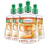 Air Wick Aerosol-Free Automatic Air Freshener Spray Refill, Pumpkin & Winter Spice, Pack 4 x 228ml, 24x7 Active Fresh Odour Neutraliser, Lasts Up to 280 Days, Air freshener For Home