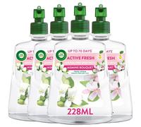 Air Wick Aerosol Free Refill Automatic Jasmine Bouquet 228ml Air Freshener Pack Of 4, Bulk Buy